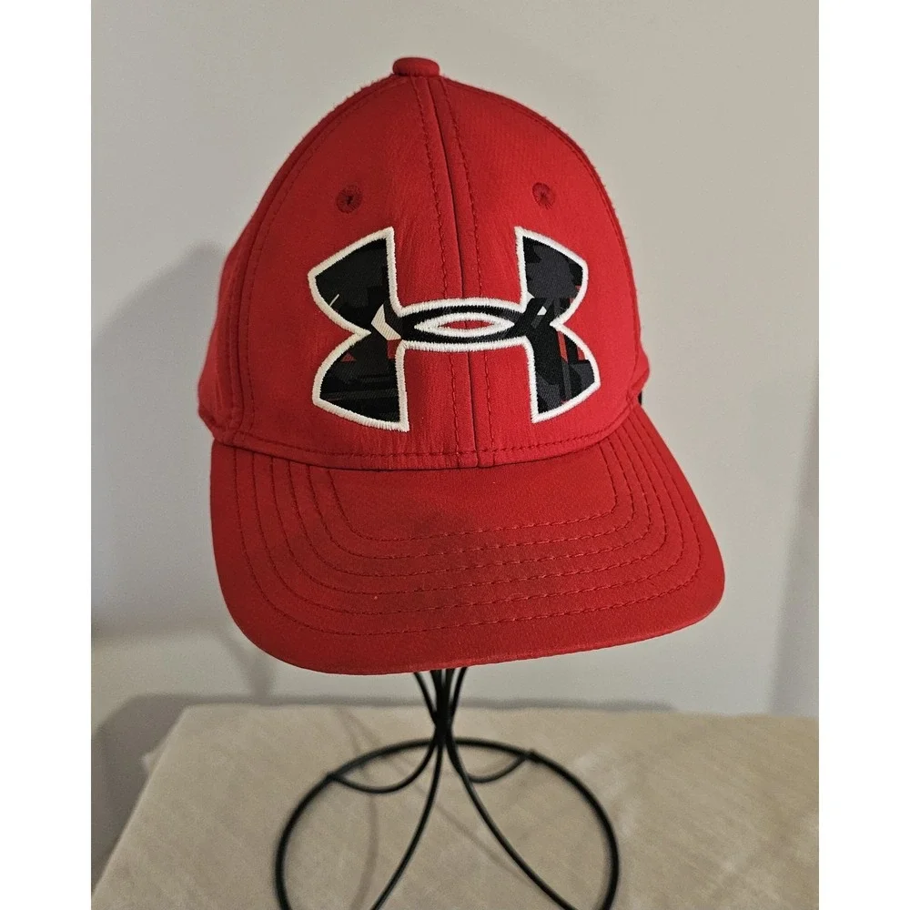 Under Armour Youth Red Black Embroidered Logo Baseball Cap